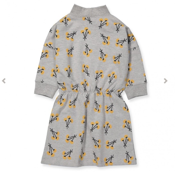 NWT size 6 A MONDAY in Copenhagen Gray Dot Flower Print Anna Dress! - Picture 2 of 16